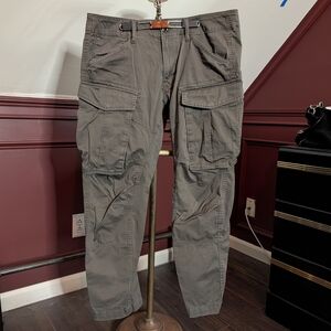 G-Star RAW Cargo 3D Straight Tapered Army Green Mens Pants 34